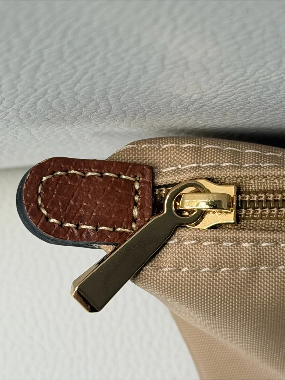 NWOT Longchamp Le Pliage Original Mini Pouch Coin Purse Beige Desert